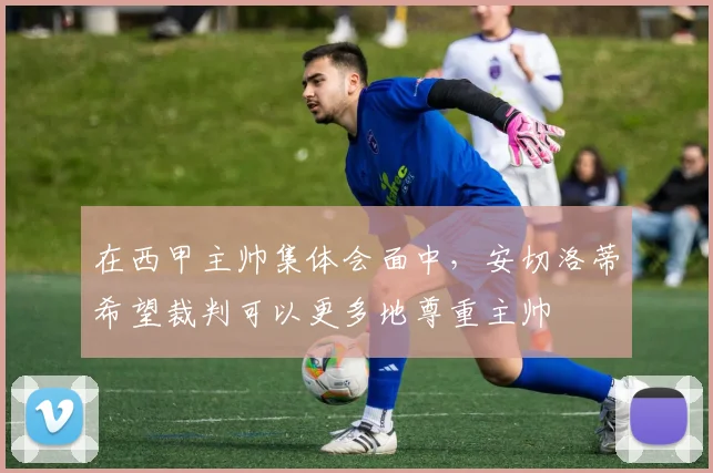在西甲主帅集体会面中，安切洛蒂希望裁判可以更多地尊重主帅